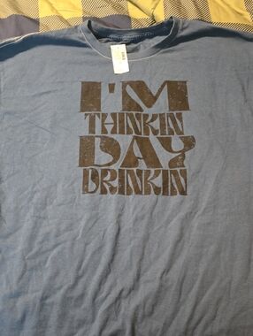 Maurices Blue Short-Sleeve Graphic Tee with Black Print